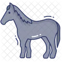 Black Horse Horse Head Icon