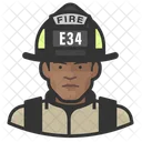 Black Male Firefighter Black Male Icon