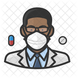 Black Male Pharmacist Icon