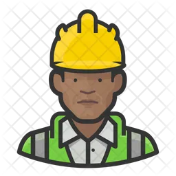 Black Male Road Crew  Icon