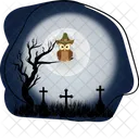 Black Owl Halloween Icon