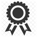 Black Ribbon Award Badge Icon