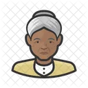 Black Senior Citizens Female Black Senior Icon