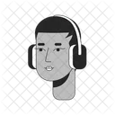 Natural Hairstyle Enjoying Music Fade Haircut Icon