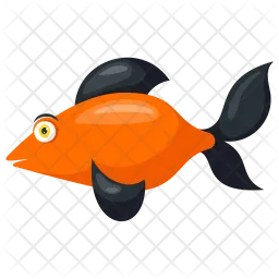 Black Smudge Goldfish  Icon