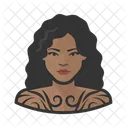 Black Tattooed Female  Icon