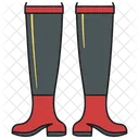 Black Thigh-High Boot Women's Shoes  Icon