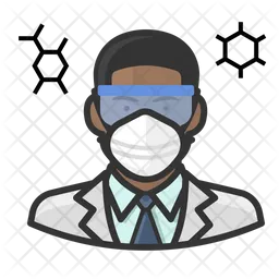 Black Virologist Male  Icon