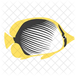 Blackback Butterfly Fish  Icon