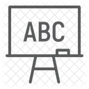 Blackboard Board Stand Icon