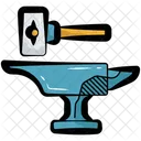 Blacksmith Worker Working Icon