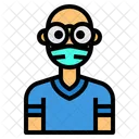Blad Man With Facemask  Icon