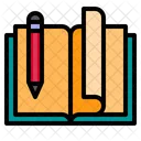 Book Open Pen Icon
