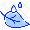 Blatt Tropfen Wasser Icon