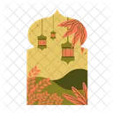 Ramadan Hintergrund Blatter Natur Symbol