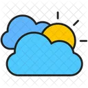 Blaue Wolken und Sonne  Symbol