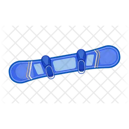 Blaues Snowboard  Symbol