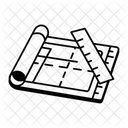 Blaupause Papier Layout Icon