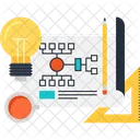 Blaupause Struktur Flussdiagramm Symbol