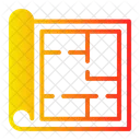 Blaupause Architektur Gebaude Symbol