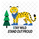 Bleib Wild Leopard Tier Symbol