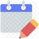 Kalender Bleistift Bearbeiten Icon