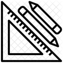 Bleistift Marke Lineal Symbol