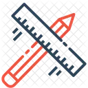 Bleistift Lineal Design Symbol
