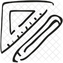 Bleistift Lineal Massstab Icon