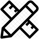 Bleistift Und Lineal Mathematik Bleistiftlineal Symbol