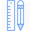 Bleistift und Lineal  Symbol