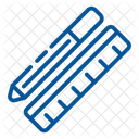 Bleistift Und Lineal Massstab Lineal Symbol