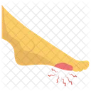 Orteil Inferieur Blesse Saignement Du Gros Orteil Blessure A Lorteil Icône