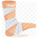 Pied Blessure Bandage Icône