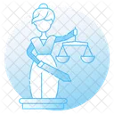 Blind Justice Statue Icon