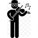 Violinist Blind Man Icon