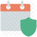 Calendario Escudo Proteccion Icono