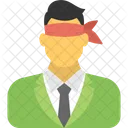 Blindfolded Businessman  Icon