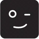 Blink Emoji Face Icon