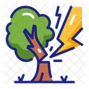 Blitzeinschlag Baum Blitz Sturm Symbol