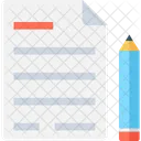 Bloc De Notas Lapiz Escrito Icon