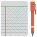Bloc De Notas Pluma Notas Icono