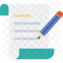 Bloc Notes Crayon Ecriture De Script Icon