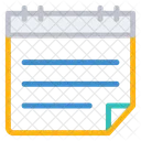 Bloc Notes Cahier Page Icône