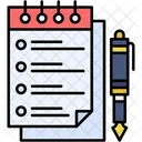 Bloc Notes Pages Notes Icône