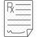 Bloc Ordonnances Thinline Icon Icône