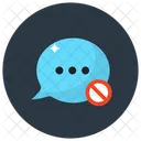 No Chat No Message Chat Ban Icône