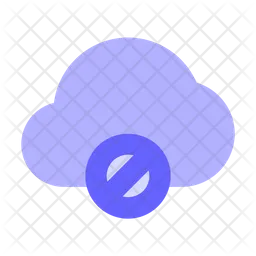 Block Cloud  Icon