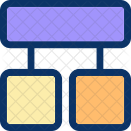 Block diagram Icon - Download in Colored Outline Style