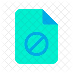 Block Document  Icon